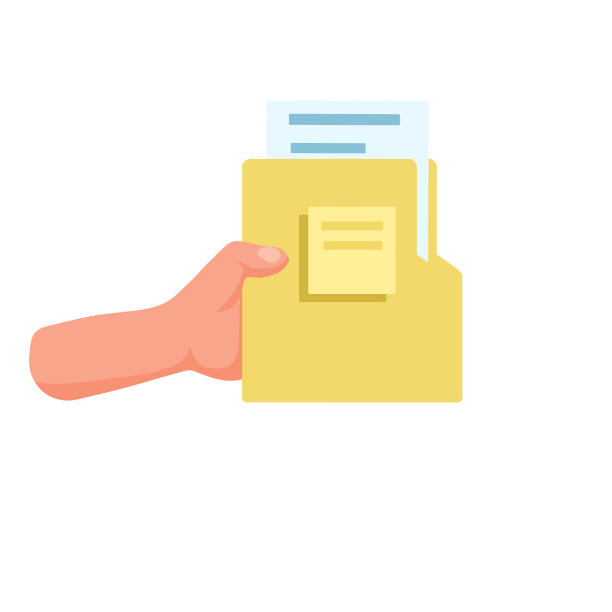 手持文件黄色文件夹图片下载