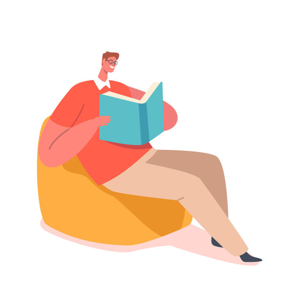 男人坐在扶手椅上读书或教育图片下载