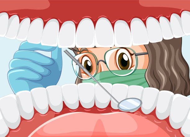 手持器械检查病人的牙医图片下载