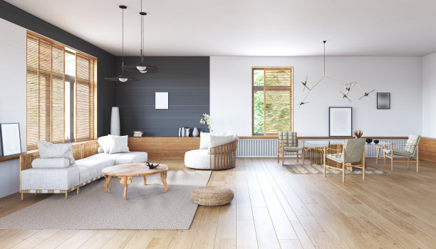 现代客厅室内。图片下载