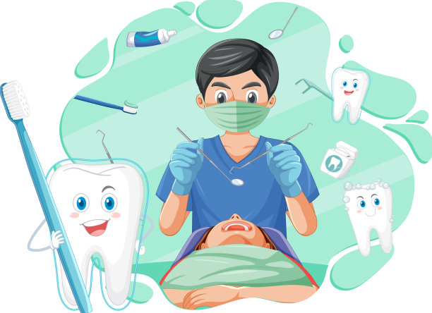 牙科医生正在检查病人的牙齿是否变白图片下载