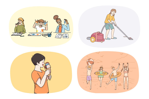 一群快乐的小孩玩得很开心图片下载