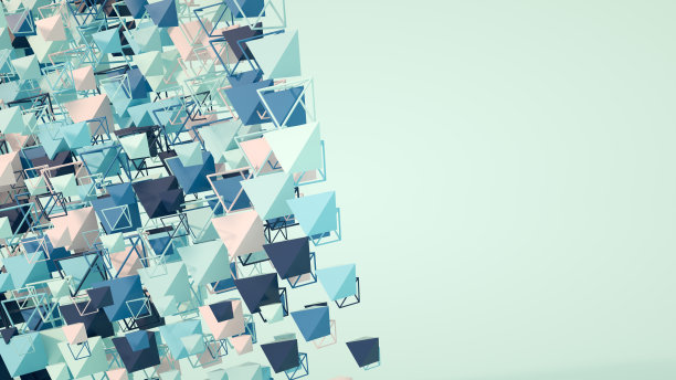 抽象飞行多色棱镜几何形状背景图片下载