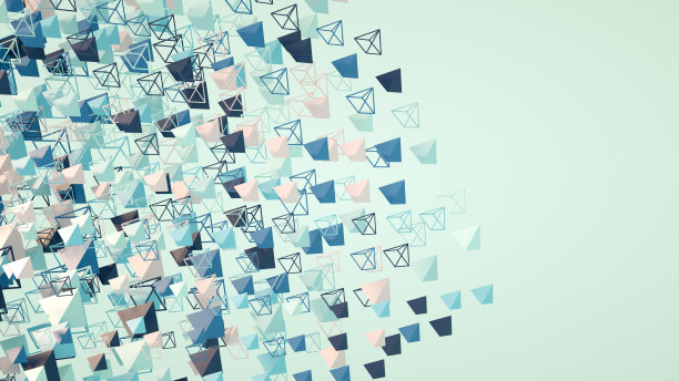 抽象飞行多色棱镜几何形状背景图片下载