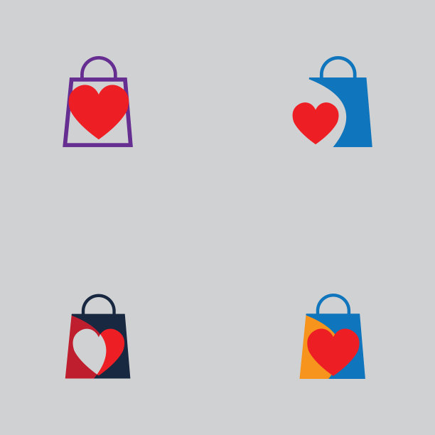 创意爱购物标志图标图片下载