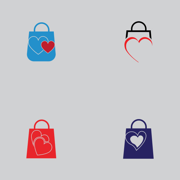 创意爱购物标志图标图片下载