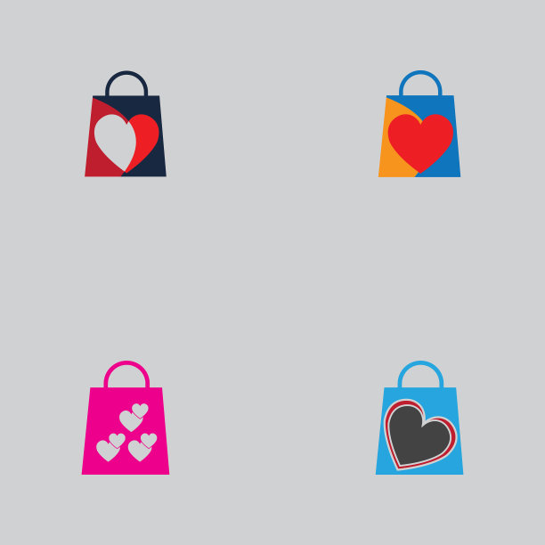 创意爱购物标志图标图片下载