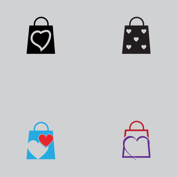 创意爱购物标志图标图片下载