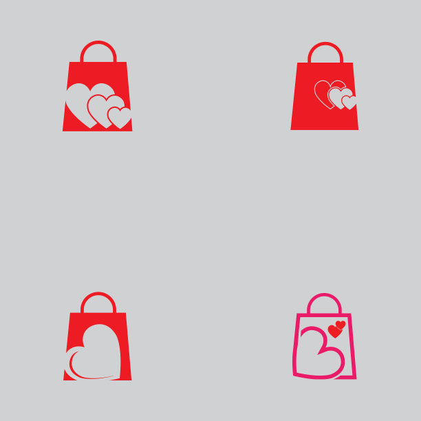 创意爱购物标志图标图片下载