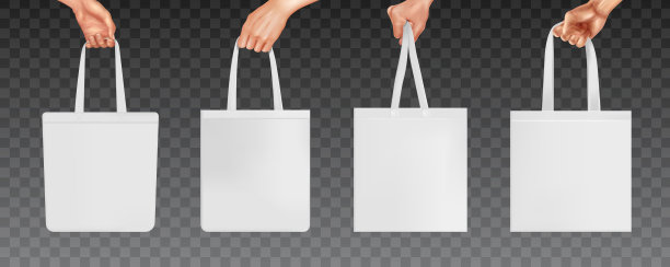 逼真的手袋套装图片下载