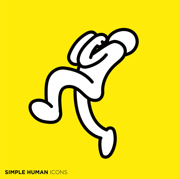 简单的人类图标系列“乐于飞翔的人”图片下载