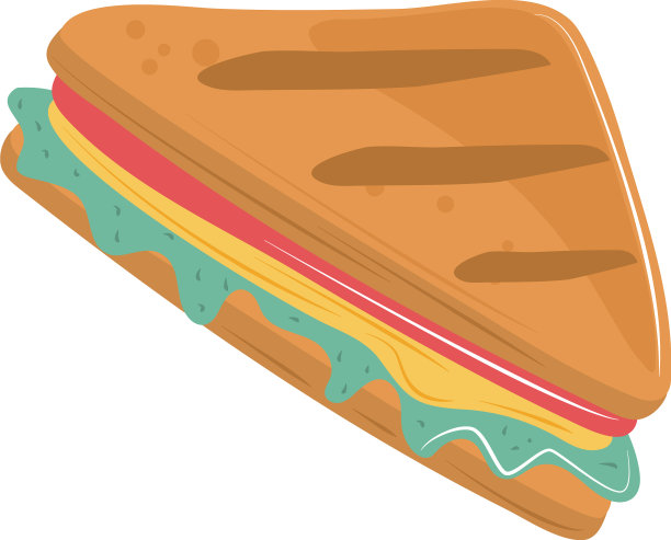 三明治卡通图标图片下载