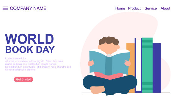 快乐的世界读书日背景图片下载