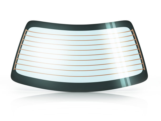 白色背景的汽车后玻璃图片下载