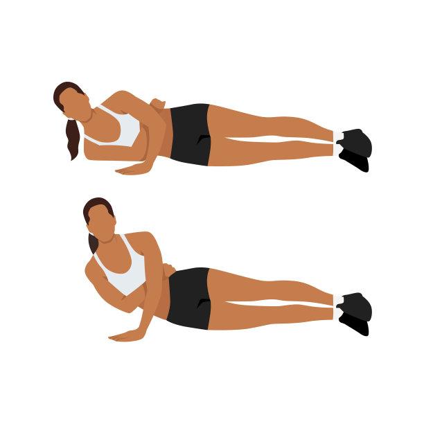 做单臂三头肌俯卧撑的女人图片下载