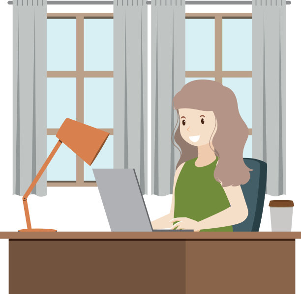 一个使用笔记本电脑平面设计工作的女人图片下载