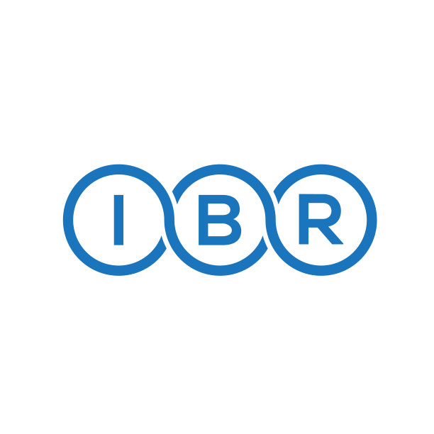 白色背景上的IBR字母标志设计图片下载