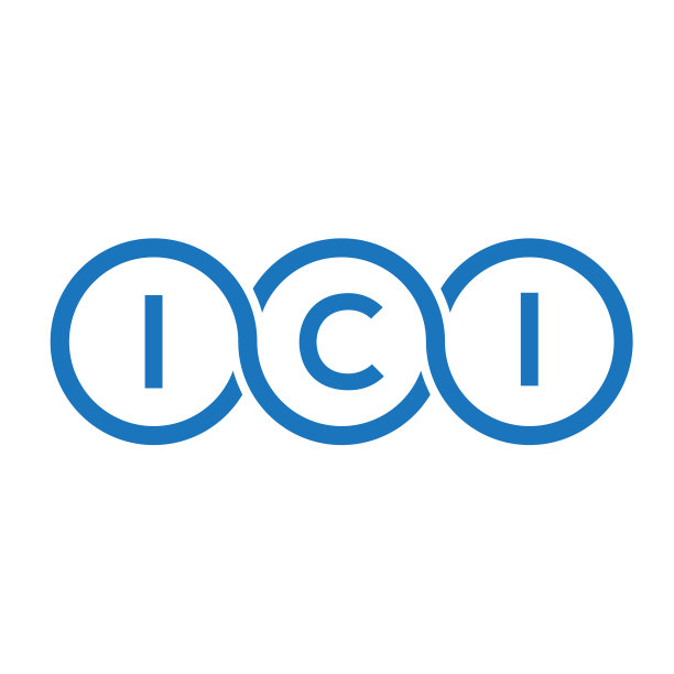 白色背景上的ICI字母logo设计图片下载