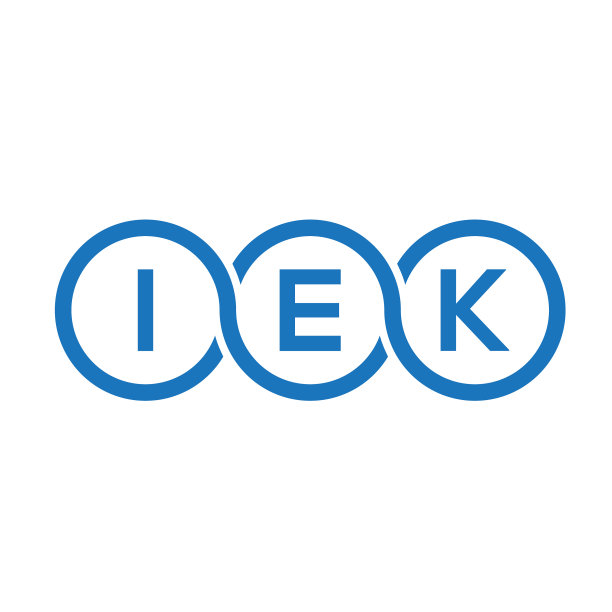 白色背景IEK字母标志设计图片下载