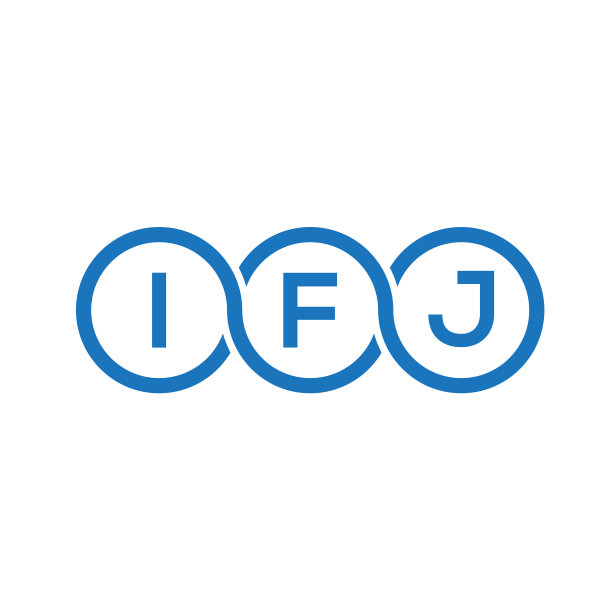 字母标志设计在白色背景Ifj图片下载