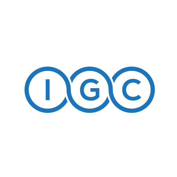 白色背景上的IGC字母标志设计图片下载