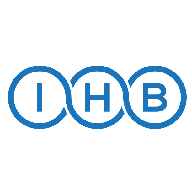 白色背景上的IHB字母logo设计图片下载