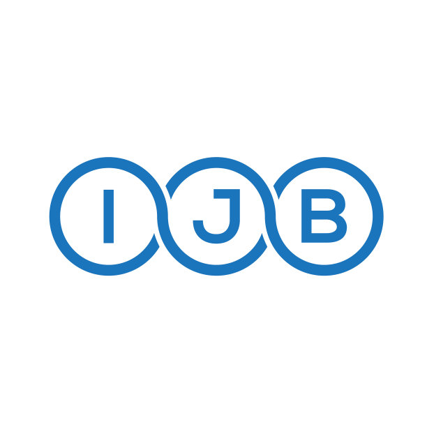 白色背景上的IJB字母标志设计图片下载
