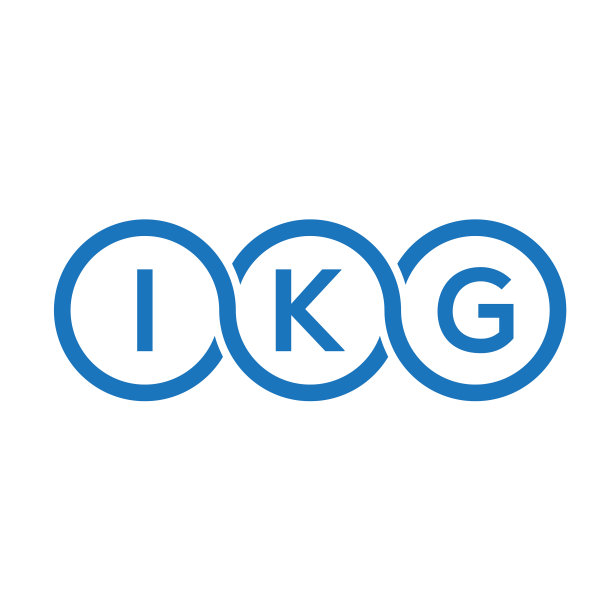 白色背景上的IKG字母标志设计图片下载