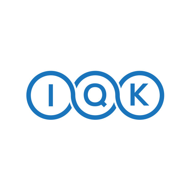 Iqk字母logo设计，白底Iqk图片下载