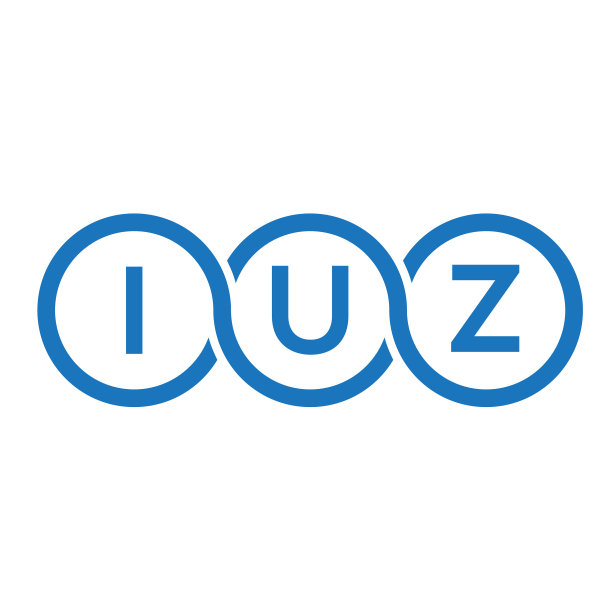 白色背景上的IUZ字母标志设计图片下载
