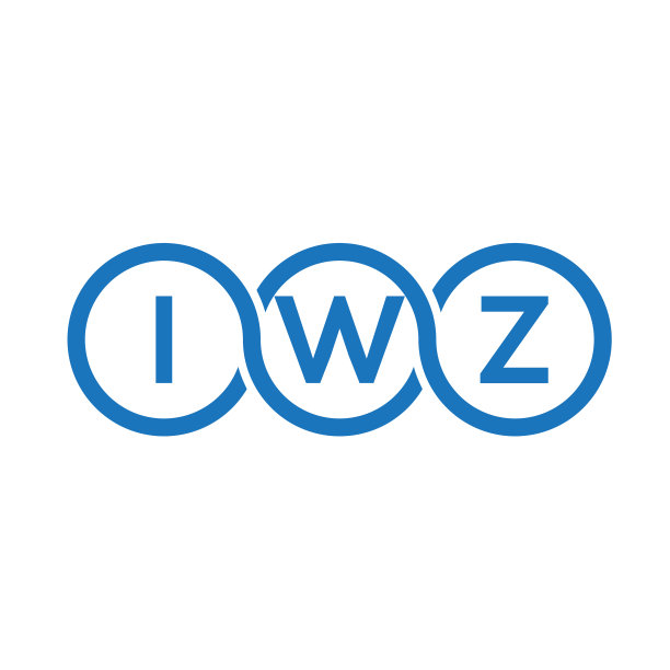 字母logo设计在白底Iwz图片下载