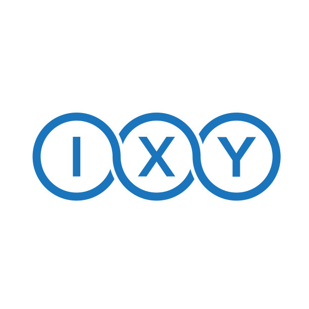 白色背景IXY字母标志设计图片下载