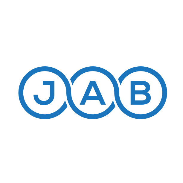 JAB字母标志设计，白色背景图片下载