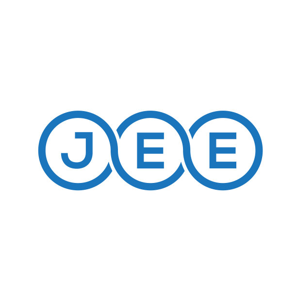 白色背景上的JEE字母标志设计图片下载