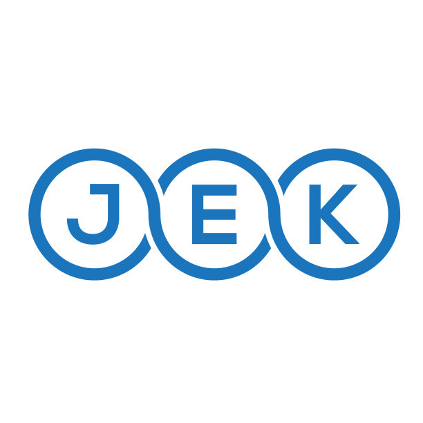 白色背景上的JEK字母标志设计图片下载