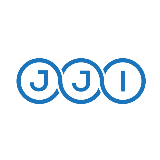 白色背景上的JJI字母标志设计图片下载