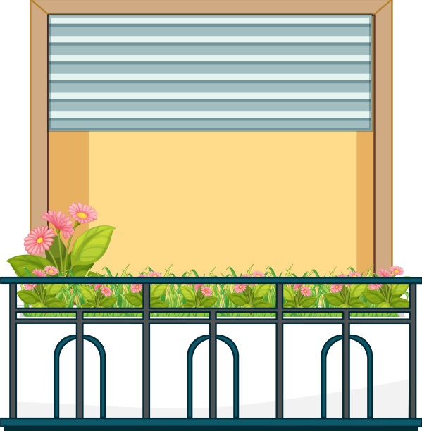 公寓楼立面阳台图片下载