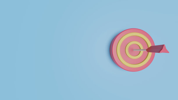 业务目标和客户吸引活动，促销和广告，销售产生，目标客户概念。副本的空间。三维渲染图片下载