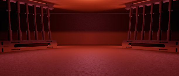 未来数字室内背景商业科幻科学概念棕色或金色用作旗帜背景壁纸3D渲染图片下载