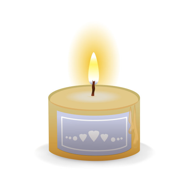 黄色蜡烛在现实主义风格的蜡烛图片下载