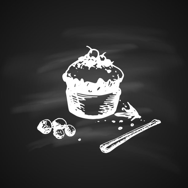 素描的食物图片下载