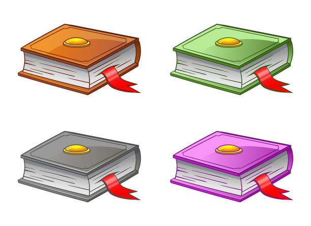 书籍设计孤立在白底图片下载