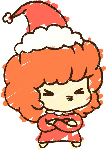 节日女性粉笔画图片下载