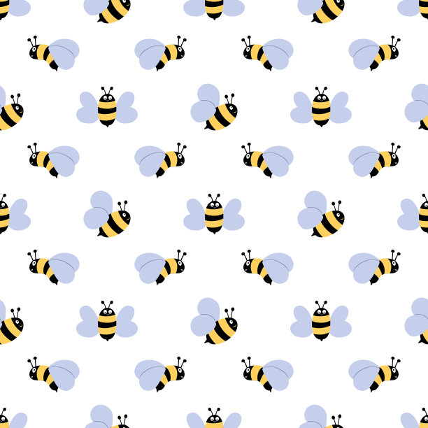 蜜蜂图案可爱的蜜蜂宝宝背景图片下载
