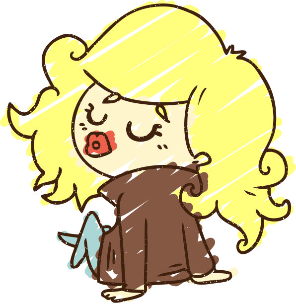 时尚女人粉笔画图片下载