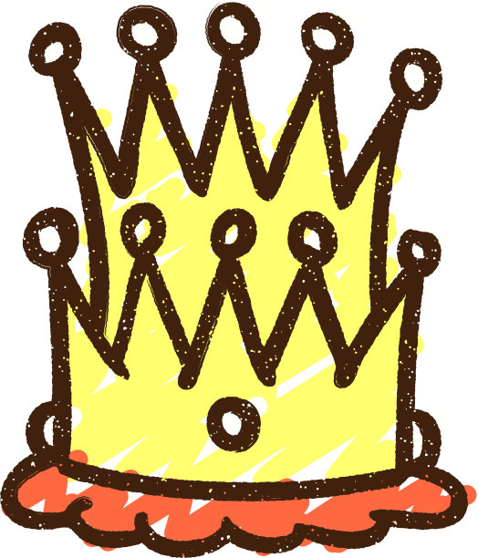皇冠的粉笔画图片下载