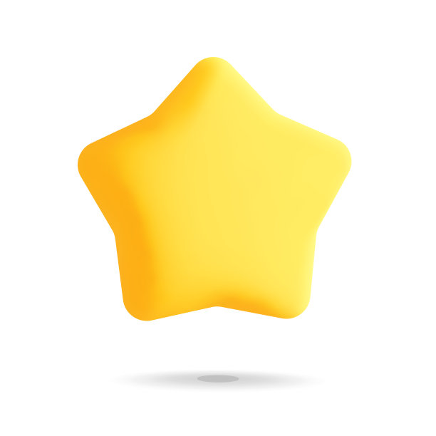 矢量3d渲染星形符号图标设计图片下载