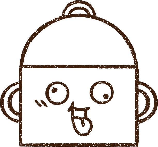 炊具炭画图片下载