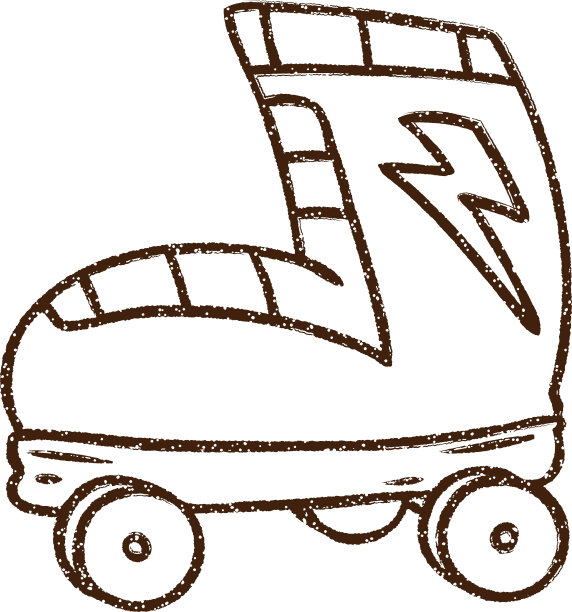 轮滑炭画图片下载