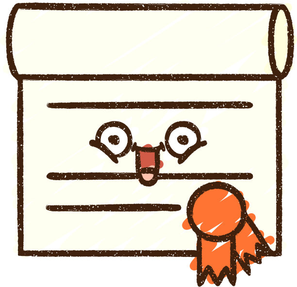 证书的粉笔画图片下载